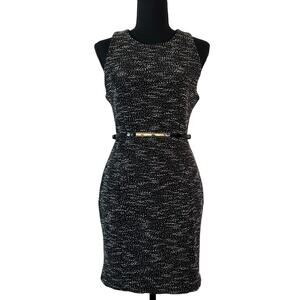 Revolve x Lanston Tweed Sheath Dress Black White Body Con Minimalism